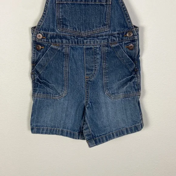 Genuine Kids By Oshkosh 24 Months Short Denim Overalls Summer Casual Comfort - Picture 2 of 7